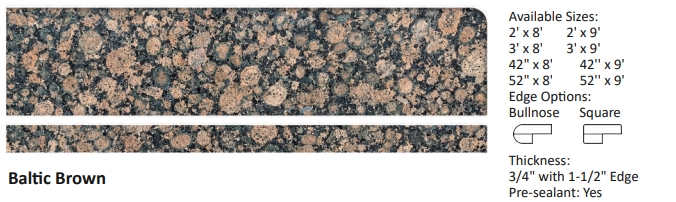 Baltic Brown Prefabricated Granite