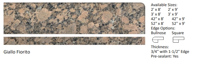 Giallo Fiorito Granite Prefabricated Granite