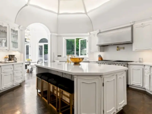 White Quartz Kitchen Island Countertop in Simi Valley-02