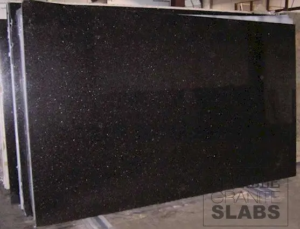 Black Galaxy Granite Slab – black granite with golden speckles