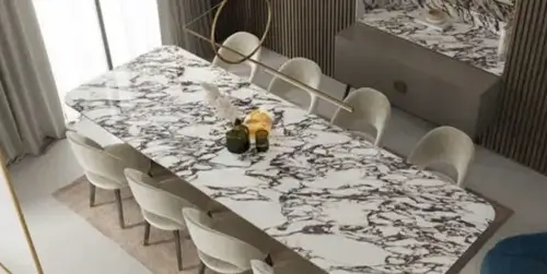 We custom cut , shape, and style in any size table tops.